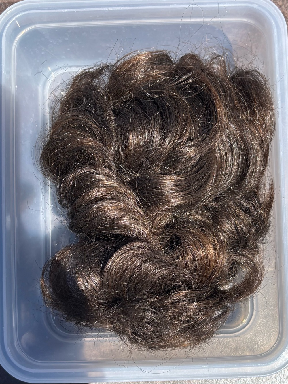 Natural Brown Women's Hairpiece - Dark Brown Clip-In Synthetic